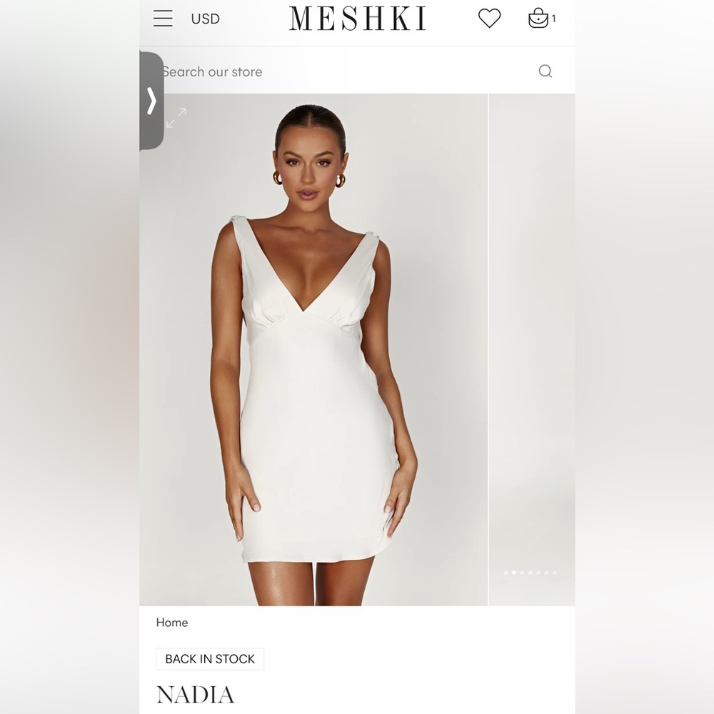 Beige Mekhi low back Dress Size Small